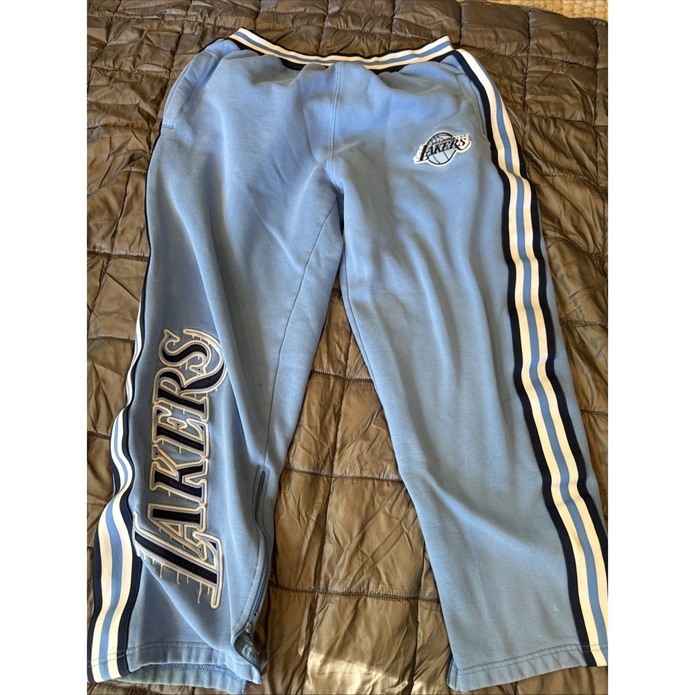 Lakers Blue Sweat Pants Thick Large Men's